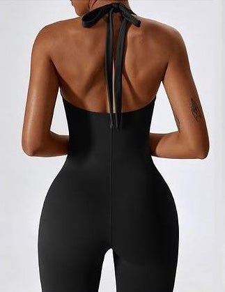 Halter Flared Jumpsuit